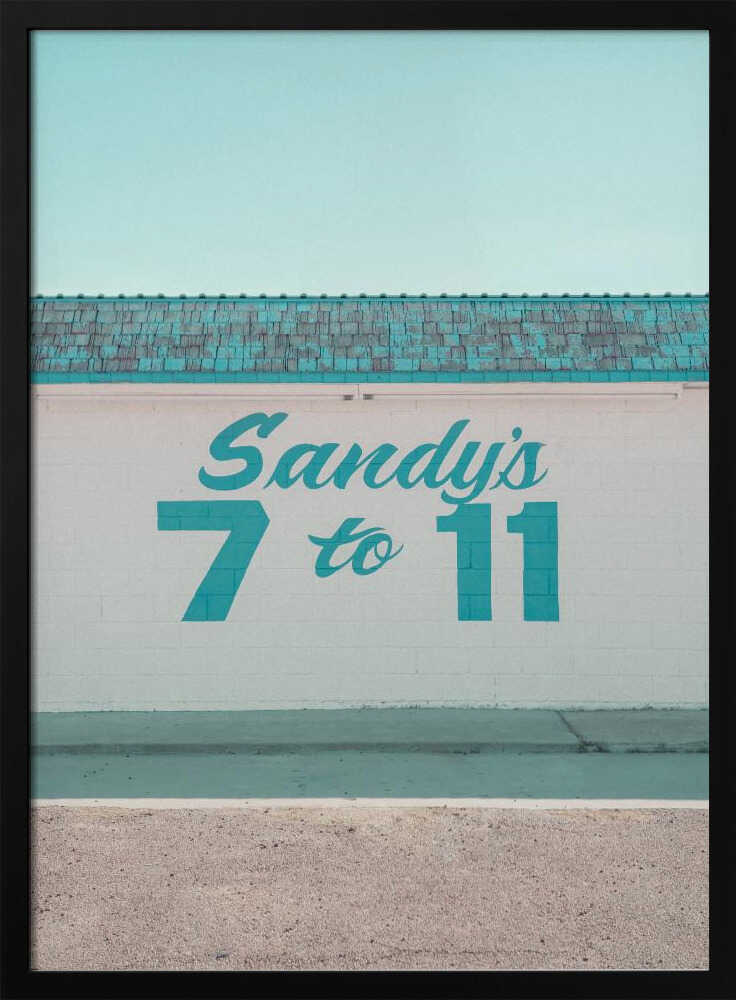 Sandy's 7 to 11 in Marfa, Texas - Stretched Canvas, Poster or Fine Art Print - I Heart Wall Art - Poster Print, Canvas Print or Framed Art Print