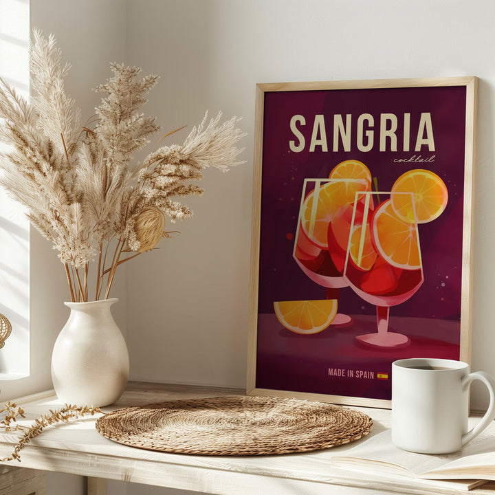 Sangria Cocktail - Stretched Canvas, Poster or Fine Art Print I Heart Wall Art