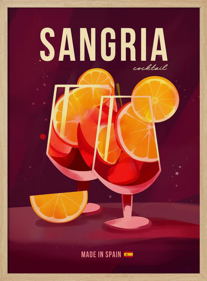 Sangria Cocktail - Stretched Canvas, Poster or Fine Art Print I Heart Wall Art