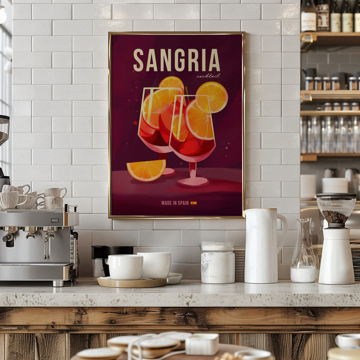 Sangria Cocktail - Stretched Canvas, Poster or Fine Art Print I Heart Wall Art