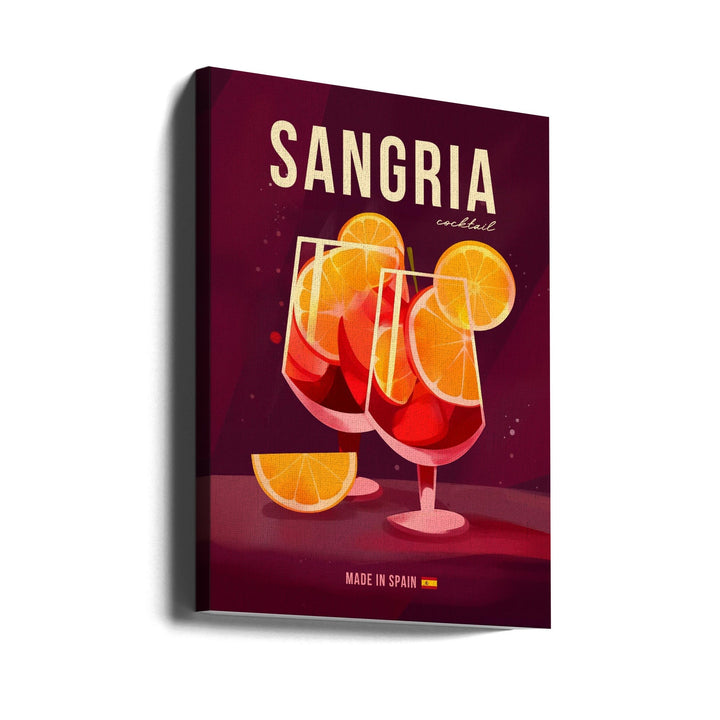 Sangria Cocktail - Stretched Canvas, Poster or Fine Art Print I Heart Wall Art