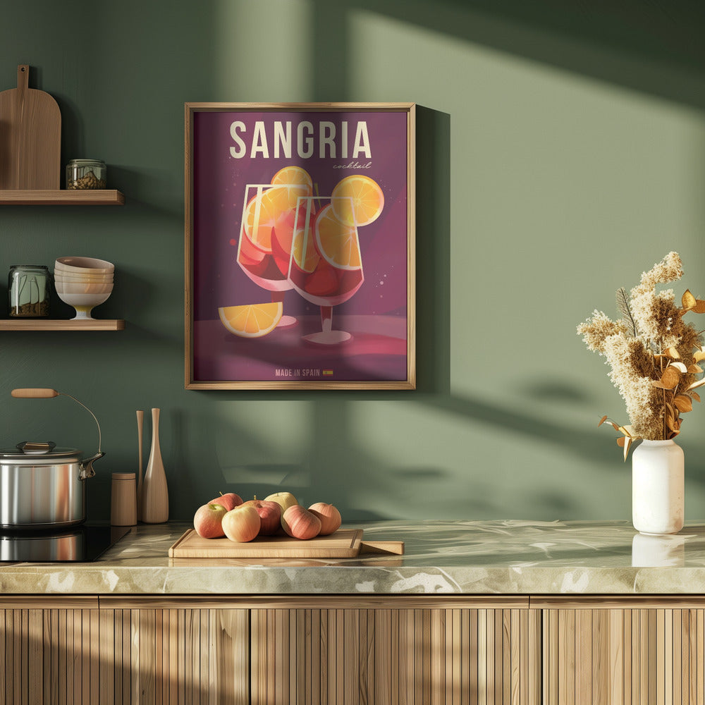 Sangria Cocktail - Stretched Canvas, Poster or Fine Art Print I Heart Wall Art