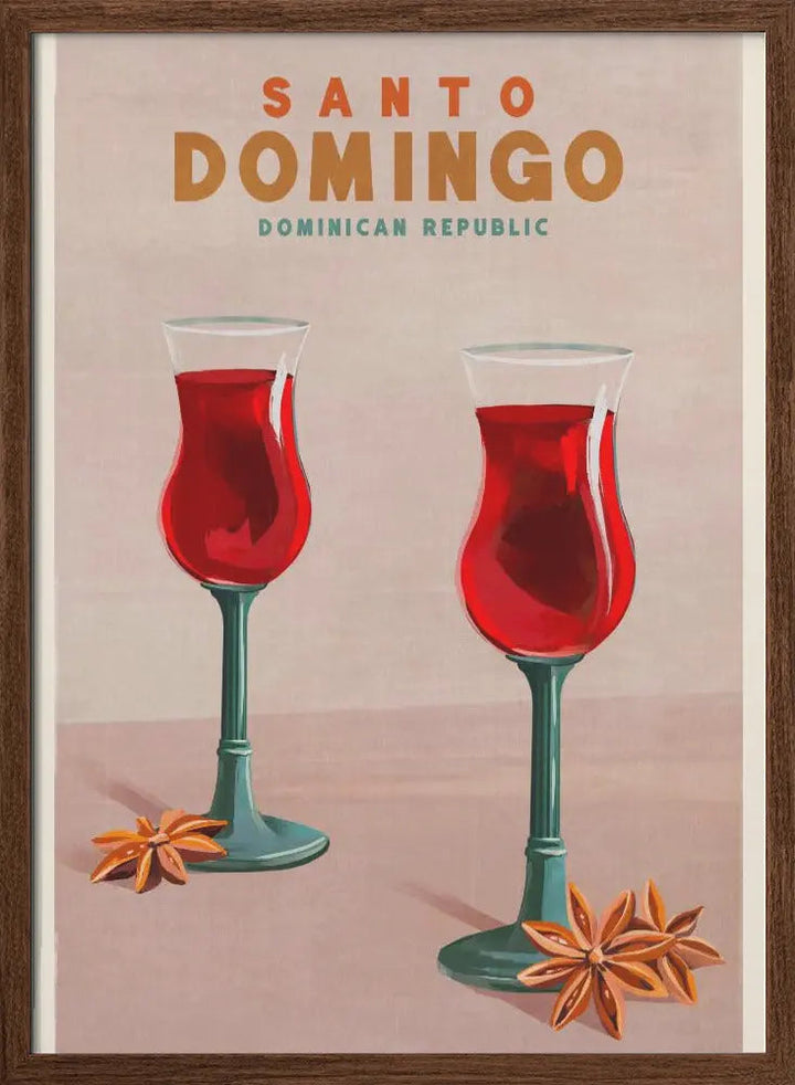 Santo Domingo Tall Cocktail Poster - Stretched Canvas, Poster or Fine Art Print I Heart Wall Art