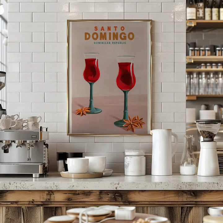 Santo Domingo Tall Cocktail Poster - Stretched Canvas, Poster or Fine Art Print I Heart Wall Art