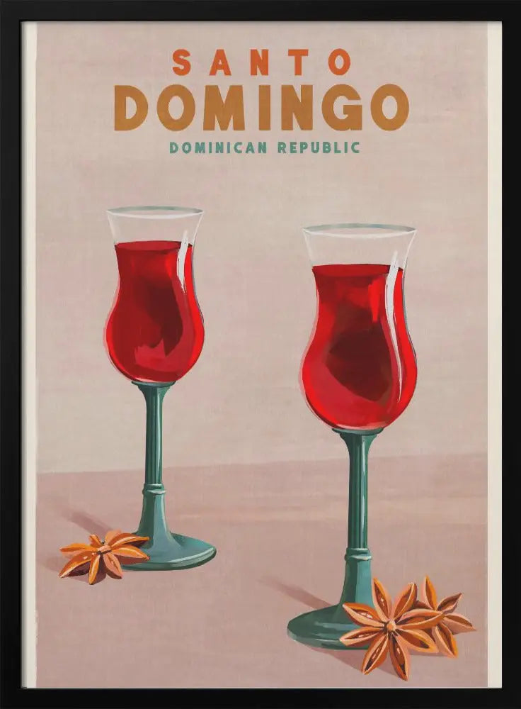 Santo Domingo Tall Cocktail Poster - Stretched Canvas, Poster or Fine Art Print I Heart Wall Art