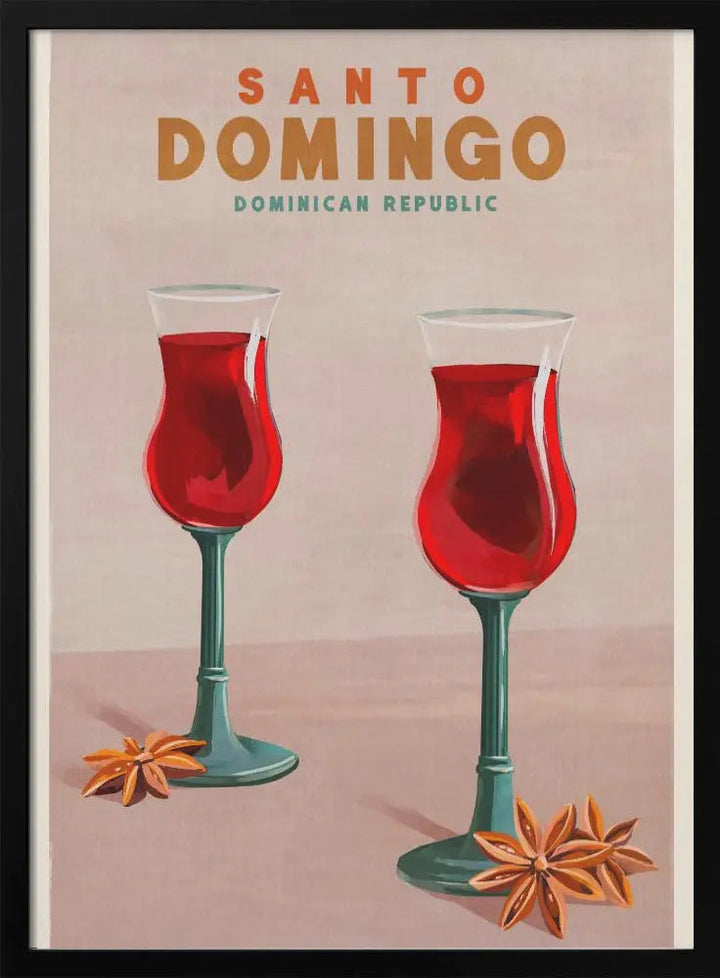 Santo Domingo Tall Cocktail Poster - Stretched Canvas, Poster or Fine Art Print I Heart Wall Art