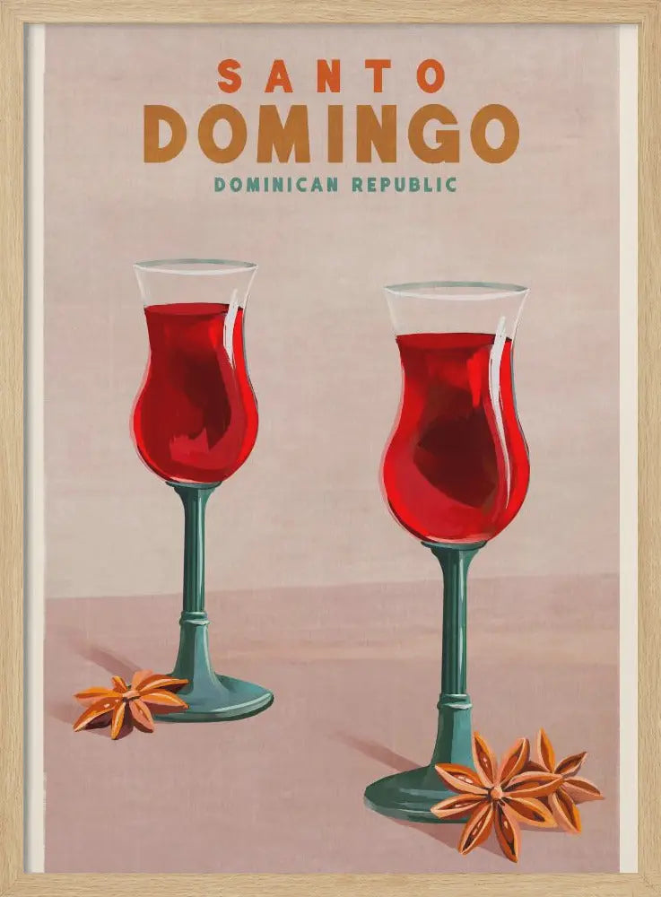 Santo Domingo Tall Cocktail Poster - Stretched Canvas, Poster or Fine Art Print I Heart Wall Art
