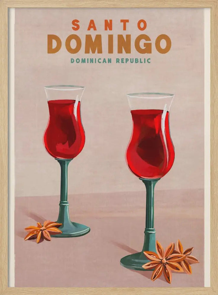 Santo Domingo Tall Cocktail Poster - Stretched Canvas, Poster or Fine Art Print I Heart Wall Art