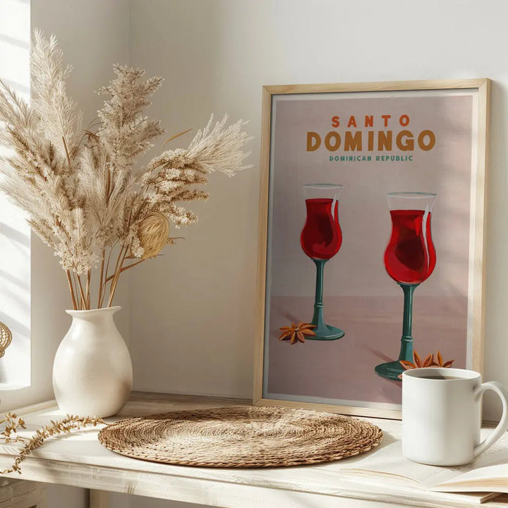 Santo Domingo Tall Cocktail Poster - Stretched Canvas, Poster or Fine Art Print I Heart Wall Art