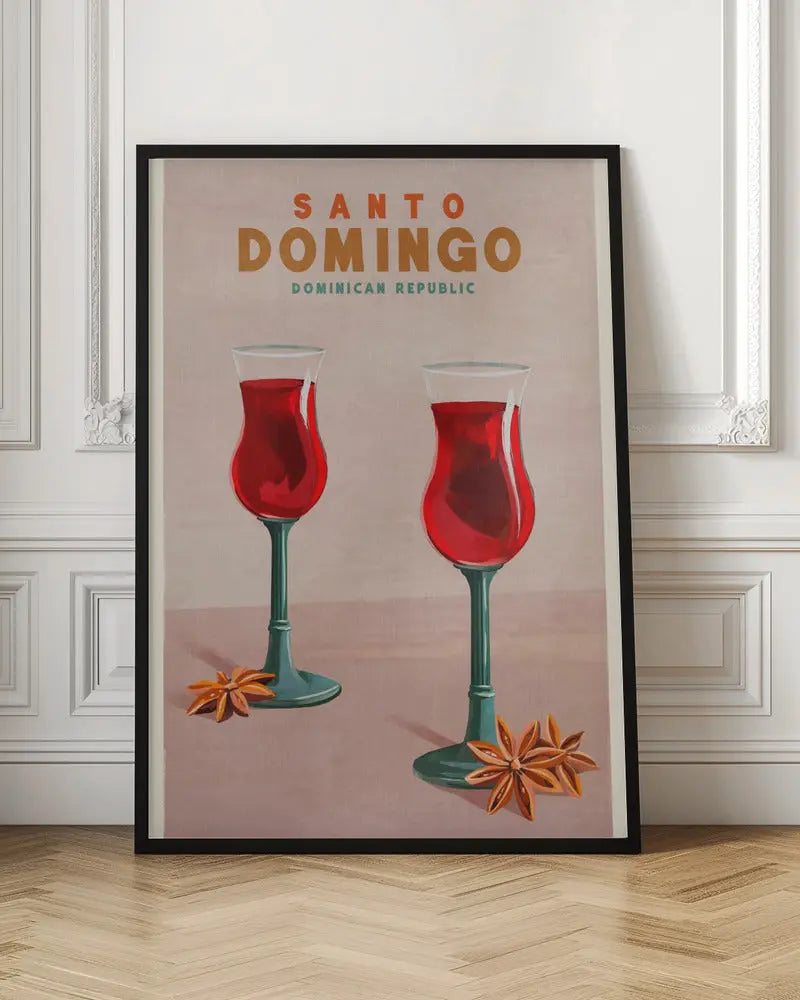 Santo Domingo Tall Cocktail Poster - Stretched Canvas, Poster or Fine Art Print I Heart Wall Art