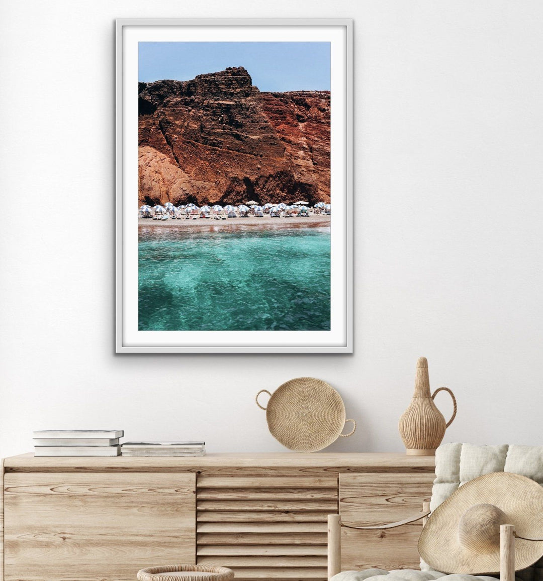 Santorini Red Beach Greek Isle - Island Photographic Canvas or Art Print - I Heart Wall Art