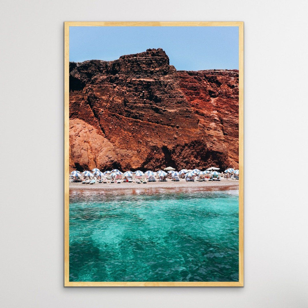 Santorini Red Beach Greek Isle - Island Photographic Canvas or Art Print - I Heart Wall Art
