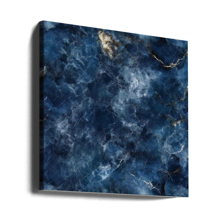 Sapphire Veined Marble - Square Stretched Canvas, Poster or Fine Art Print - I Heart Wall Art - Poster Print, Canvas Print or Framed Art Print