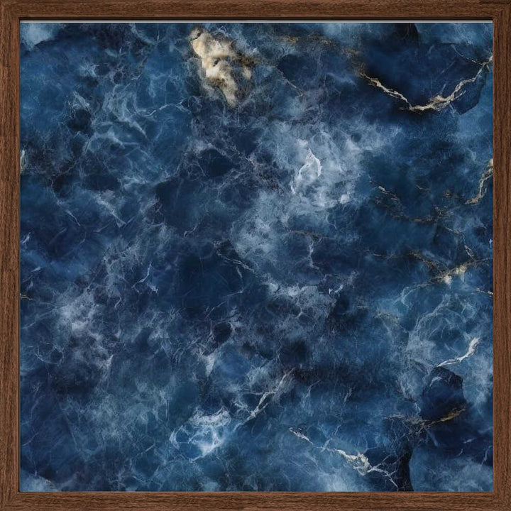 Sapphire Veined Marble - Square Stretched Canvas, Poster or Fine Art Print - I Heart Wall Art - Poster Print, Canvas Print or Framed Art Print