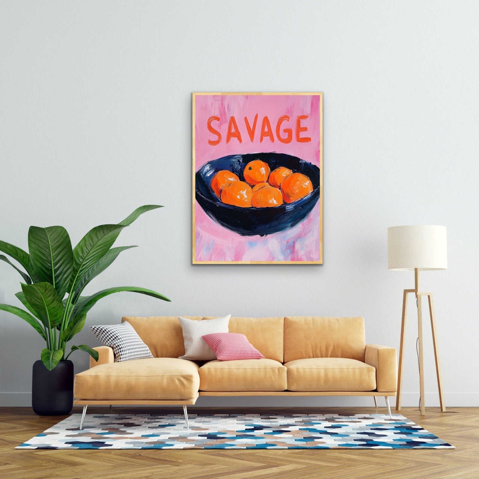 Savage Orange - Stretched Canvas, Poster or Fine Art Print I Heart Wall Art