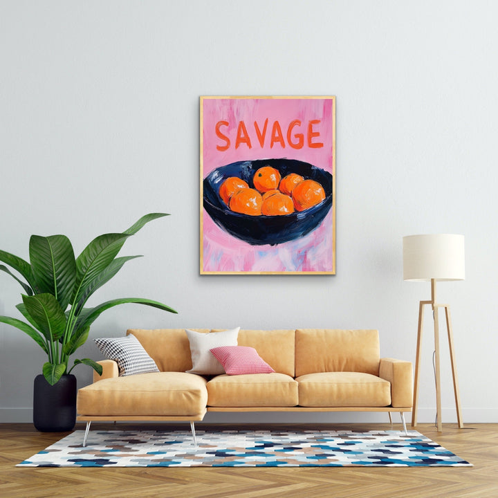 Savage Orange - Stretched Canvas, Poster or Fine Art Print I Heart Wall Art