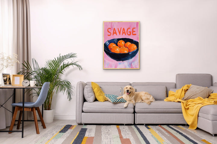 Savage Orange - Stretched Canvas, Poster or Fine Art Print I Heart Wall Art