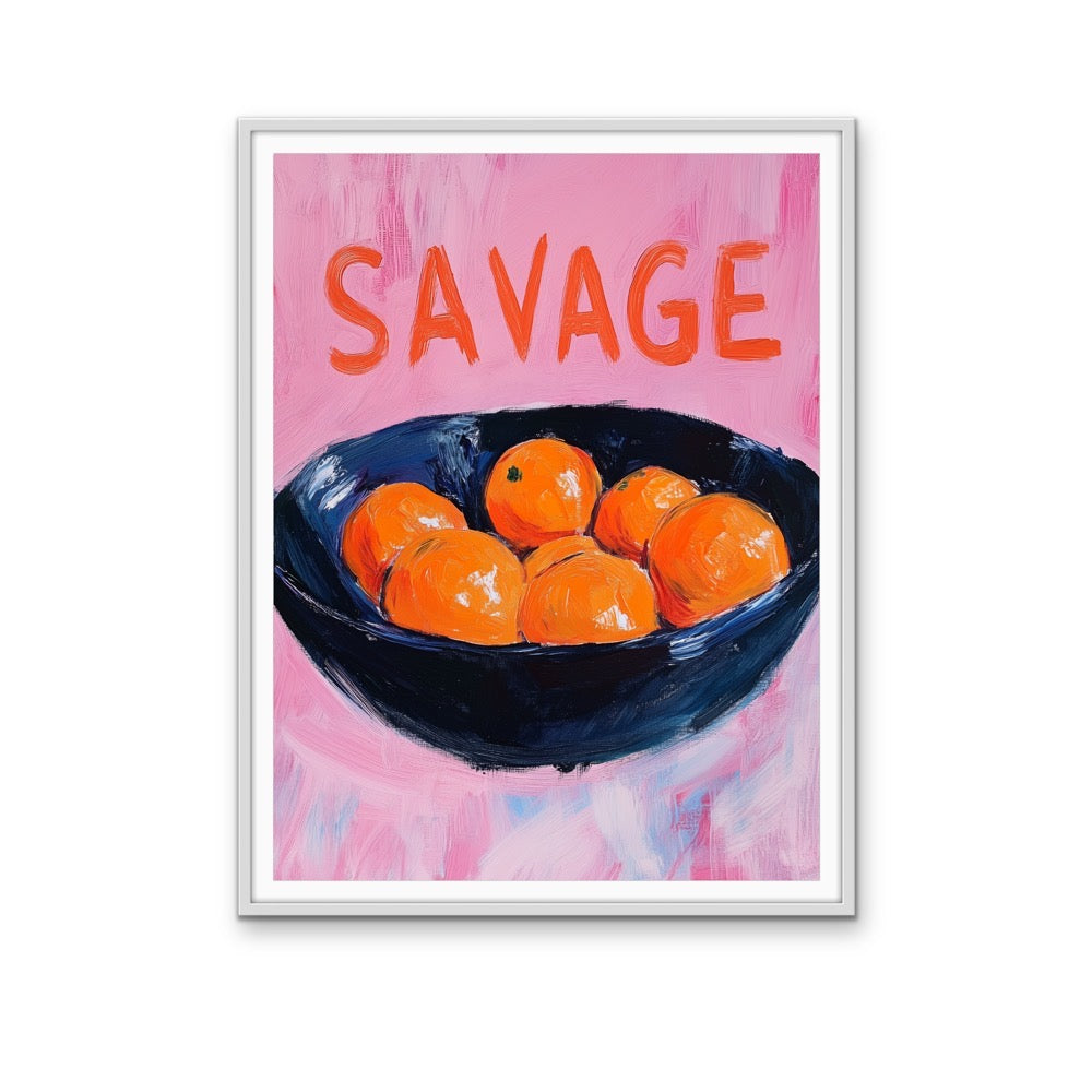 Savage Orange - Stretched Canvas, Poster or Fine Art Print I Heart Wall Art