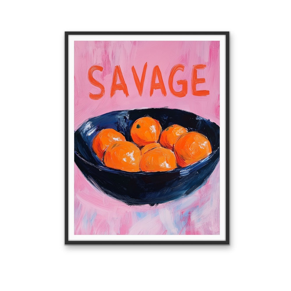 Savage Orange - Stretched Canvas, Poster or Fine Art Print I Heart Wall Art