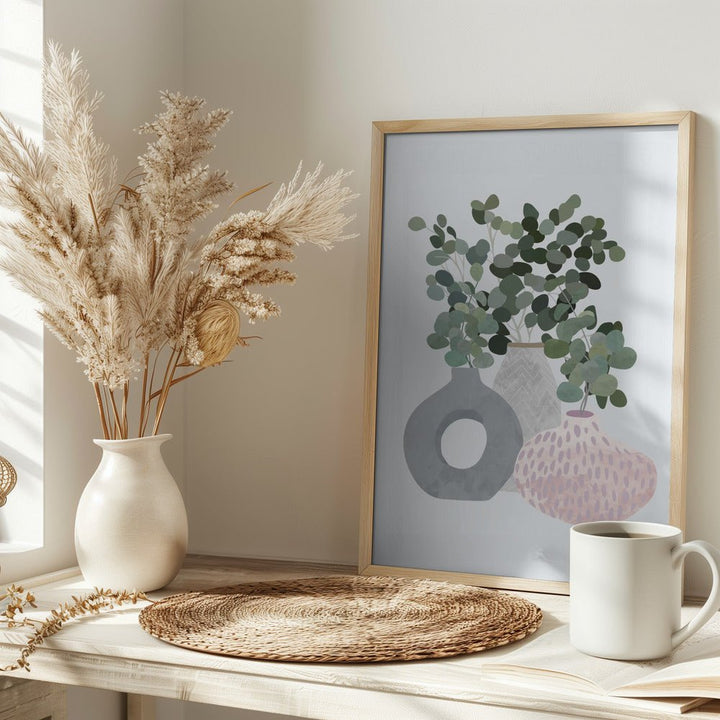 Scandi Japandi Plants - Stretched Canvas, Poster or Fine Art Print - I Heart Wall Art - Poster Print, Canvas Print or Framed Art Print