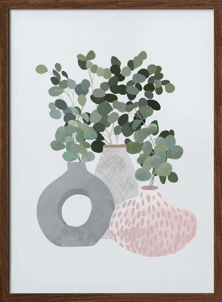 Scandi Japandi Plants - Stretched Canvas, Poster or Fine Art Print - I Heart Wall Art - Poster Print, Canvas Print or Framed Art Print