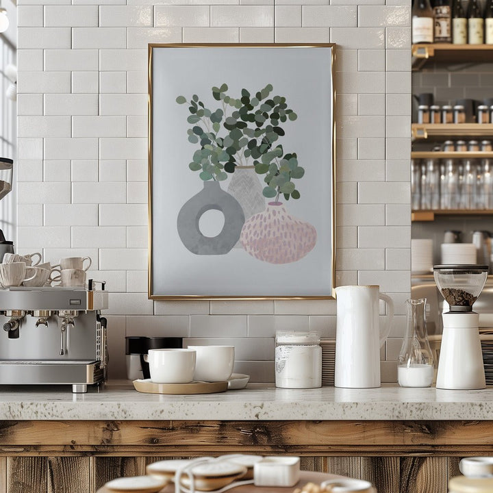 Scandi Japandi Plants - Stretched Canvas, Poster or Fine Art Print - I Heart Wall Art - Poster Print, Canvas Print or Framed Art Print
