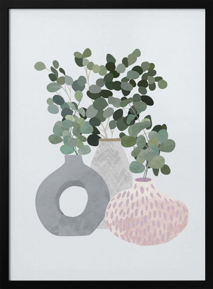 Scandi Japandi Plants - Stretched Canvas, Poster or Fine Art Print - I Heart Wall Art - Poster Print, Canvas Print or Framed Art Print