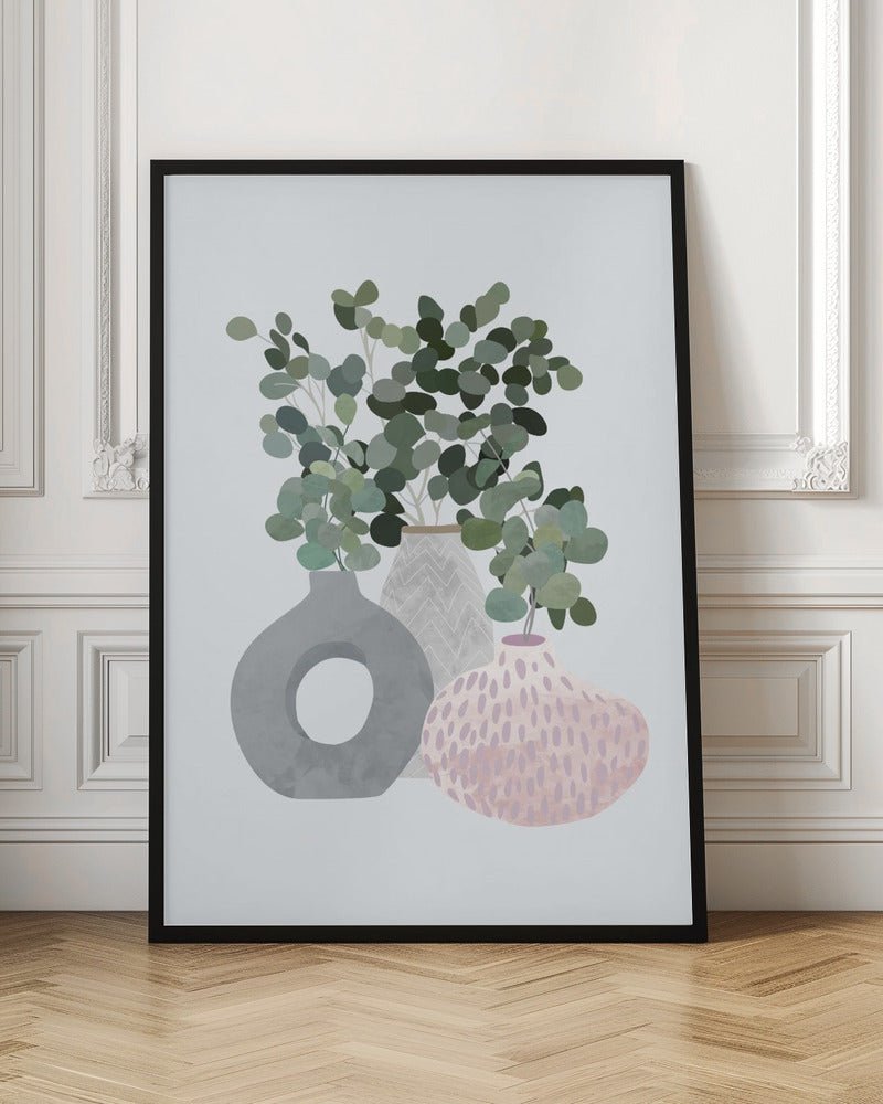 Scandi Japandi Plants - Stretched Canvas, Poster or Fine Art Print - I Heart Wall Art - Poster Print, Canvas Print or Framed Art Print