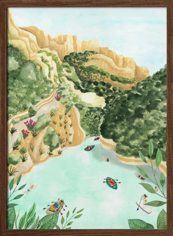 Scenic Canyon River - Stretched Canvas, Poster or Fine Art Print - I Heart Wall Art - Poster Print, Canvas Print or Framed Art Print