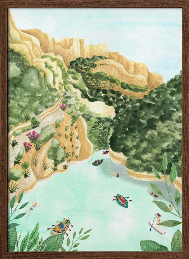 Scenic Canyon River - Stretched Canvas, Poster or Fine Art Print - I Heart Wall Art - Poster Print, Canvas Print or Framed Art Print
