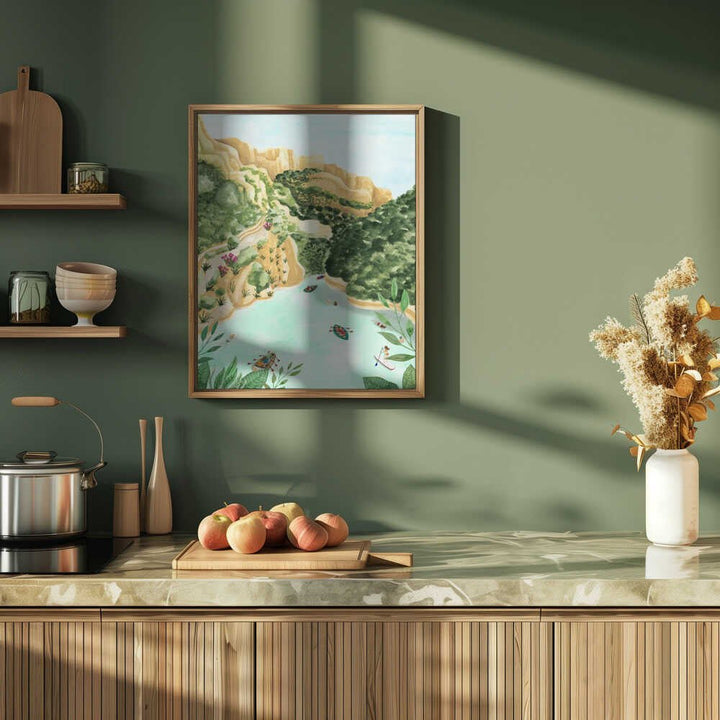 Scenic Canyon River - Stretched Canvas, Poster or Fine Art Print - I Heart Wall Art - Poster Print, Canvas Print or Framed Art Print