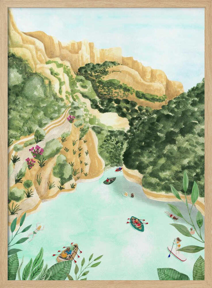 Scenic Canyon River - Stretched Canvas, Poster or Fine Art Print - I Heart Wall Art - Poster Print, Canvas Print or Framed Art Print