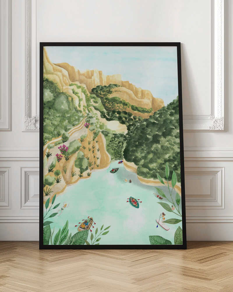Scenic Canyon River - Stretched Canvas, Poster or Fine Art Print - I Heart Wall Art - Poster Print, Canvas Print or Framed Art Print