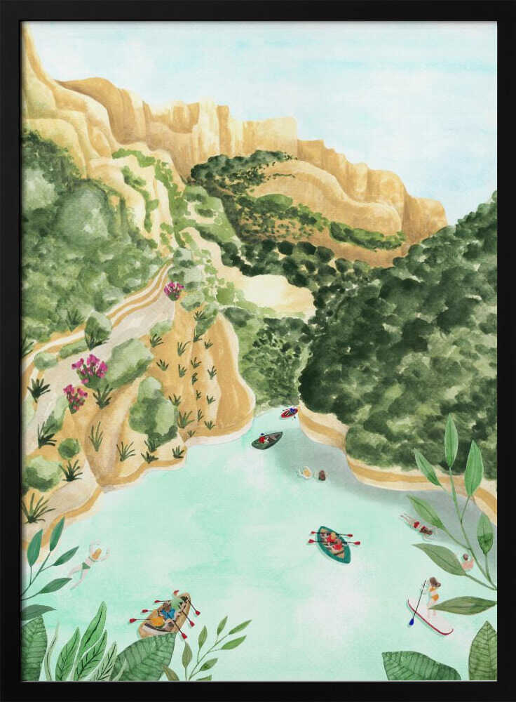 Scenic Canyon River - Stretched Canvas, Poster or Fine Art Print - I Heart Wall Art - Poster Print, Canvas Print or Framed Art Print