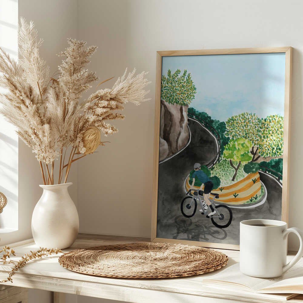 Scenic Mountain Cycling - Stretched Canvas, Poster or Fine Art Print - I Heart Wall Art - Poster Print, Canvas Print or Framed Art Print