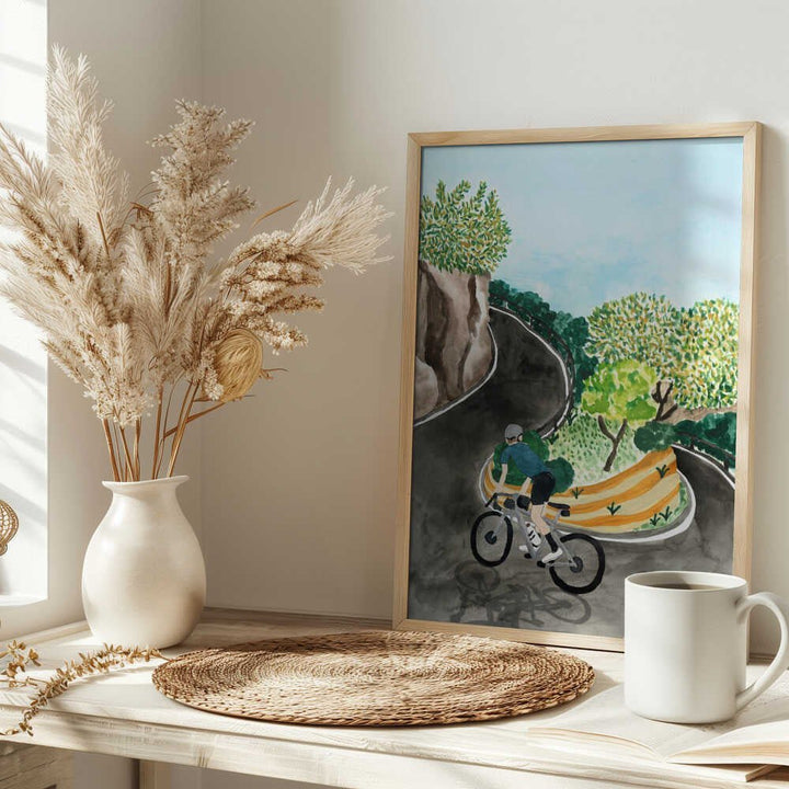 Scenic Mountain Cycling - Stretched Canvas, Poster or Fine Art Print - I Heart Wall Art - Poster Print, Canvas Print or Framed Art Print