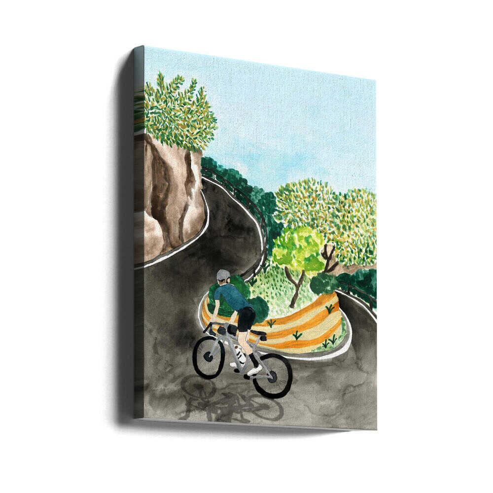 Scenic Mountain Cycling - Stretched Canvas, Poster or Fine Art Print - I Heart Wall Art - Poster Print, Canvas Print or Framed Art Print