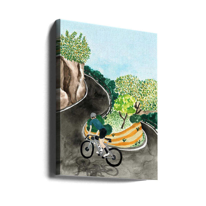 Scenic Mountain Cycling - Stretched Canvas, Poster or Fine Art Print - I Heart Wall Art - Poster Print, Canvas Print or Framed Art Print