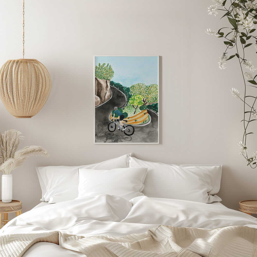 Scenic Mountain Cycling - Stretched Canvas, Poster or Fine Art Print - I Heart Wall Art - Poster Print, Canvas Print or Framed Art Print