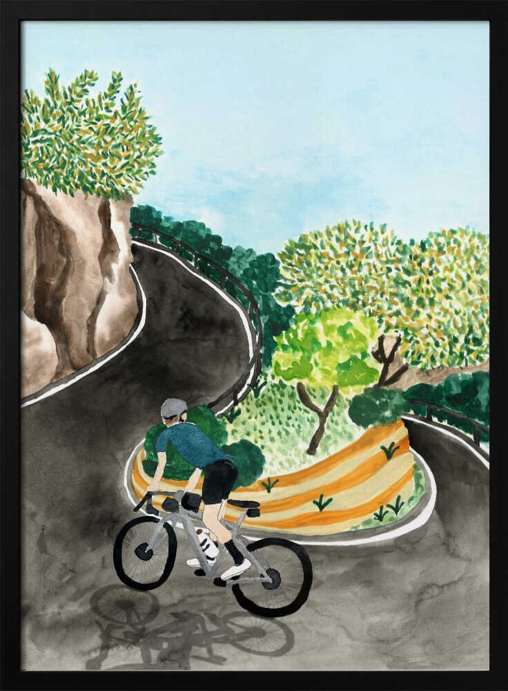 Scenic Mountain Cycling - Stretched Canvas, Poster or Fine Art Print - I Heart Wall Art - Poster Print, Canvas Print or Framed Art Print