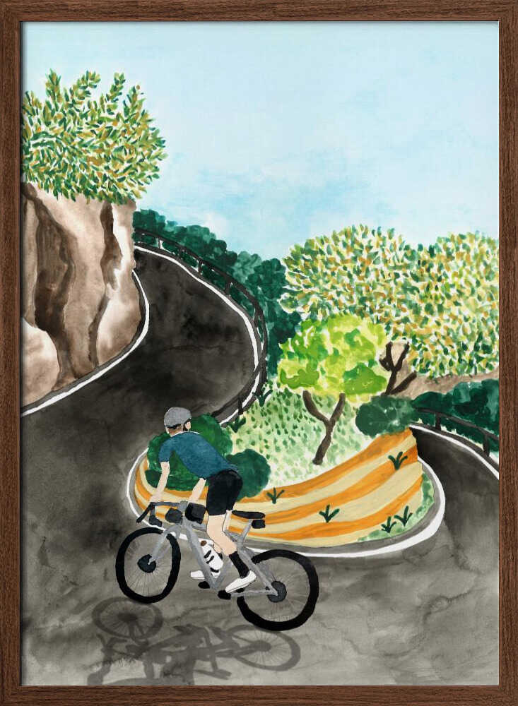 Scenic Mountain Cycling - Stretched Canvas, Poster or Fine Art Print - I Heart Wall Art - Poster Print, Canvas Print or Framed Art Print