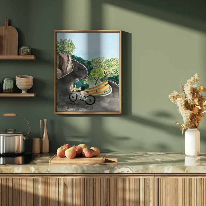 Scenic Mountain Cycling - Stretched Canvas, Poster or Fine Art Print - I Heart Wall Art - Poster Print, Canvas Print or Framed Art Print