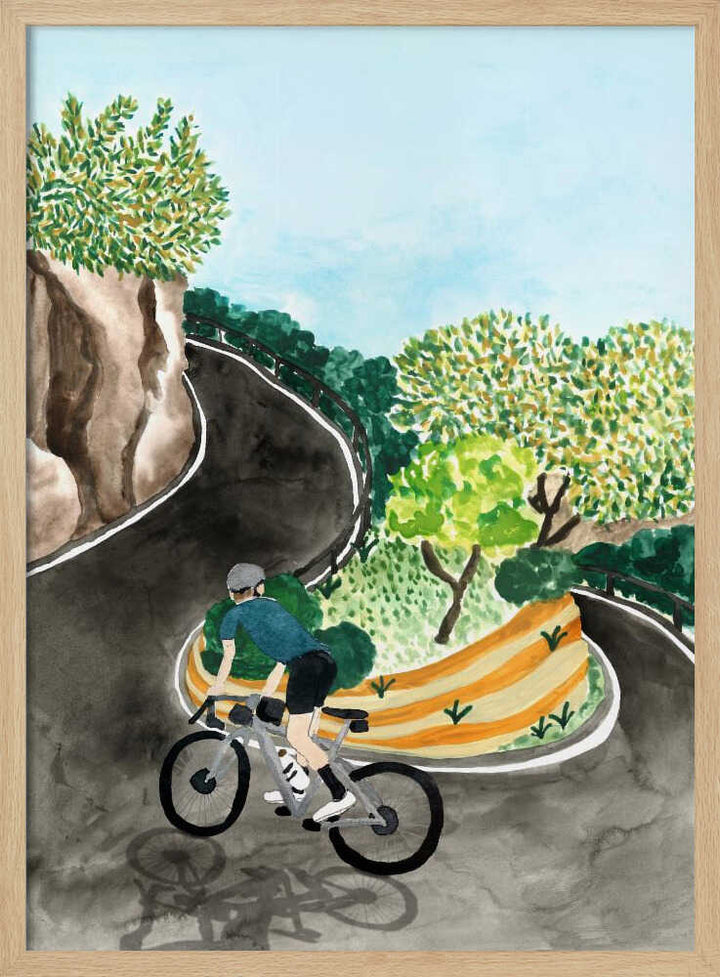 Scenic Mountain Cycling - Stretched Canvas, Poster or Fine Art Print - I Heart Wall Art - Poster Print, Canvas Print or Framed Art Print