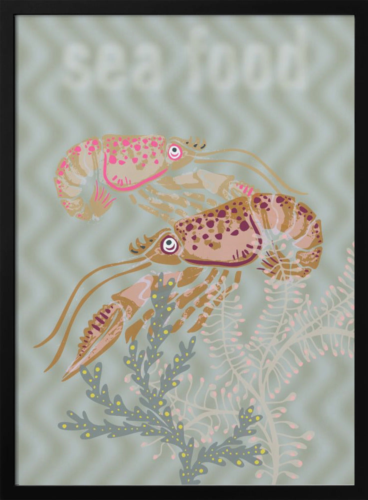 Sea food Neptune's joy - Stretched Canvas, Poster or Fine Art Print I Heart Wall Art