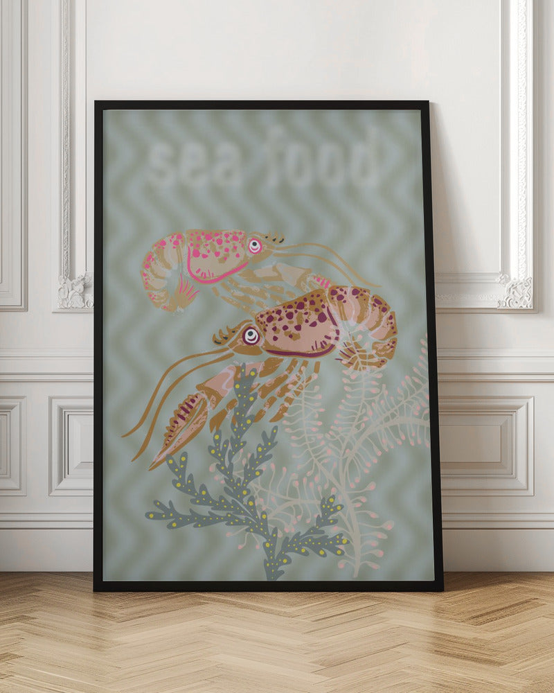 Sea food Neptune's joy - Stretched Canvas, Poster or Fine Art Print I Heart Wall Art