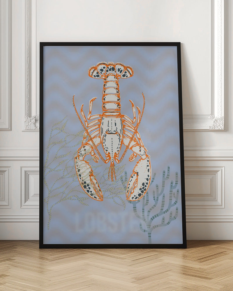 Sea life lobster Neptune's joy - Stretched Canvas, Poster or Fine Art Print I Heart Wall Art