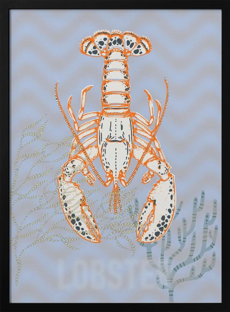 Sea life lobster Neptune's joy - Stretched Canvas, Poster or Fine Art Print I Heart Wall Art