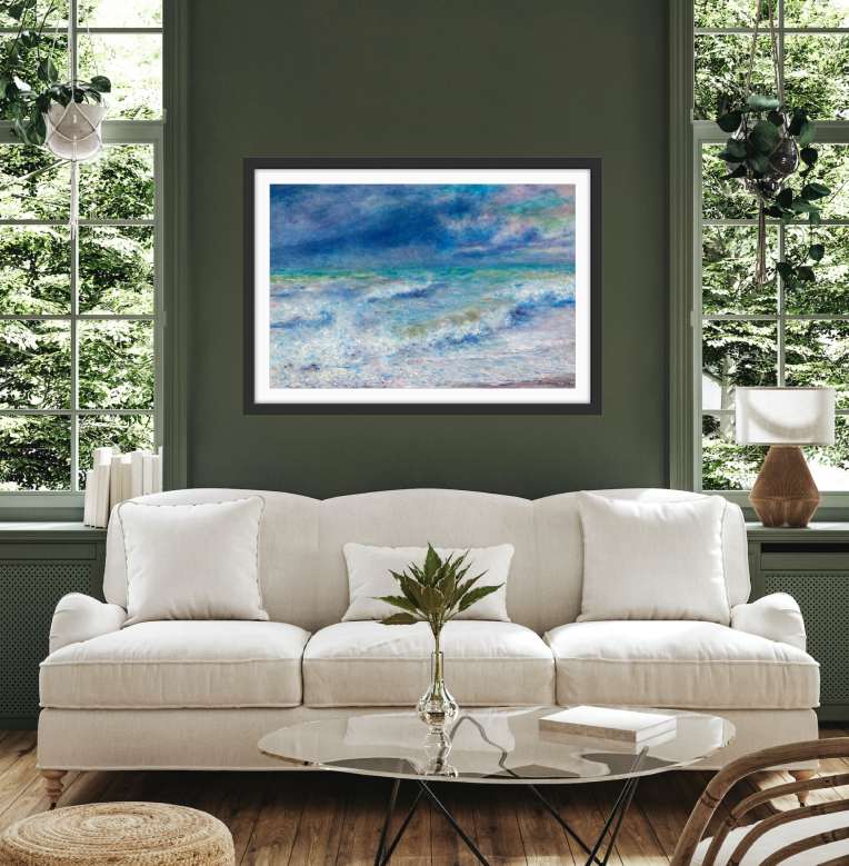 Seascape (1897) by Renoir - Fine Art or Canvas Print - I Heart Wall Art - Poster Print, Canvas Print or Framed Art Print