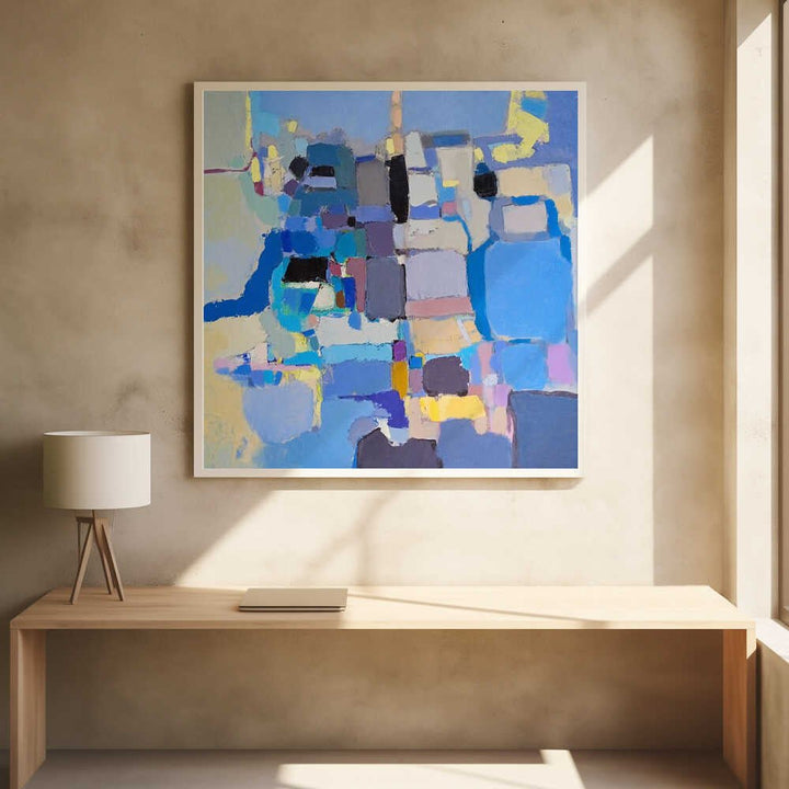 Seaside Blue - Square Stretched Canvas, Poster or Fine Art Print - I Heart Wall Art - Poster Print, Canvas Print or Framed Art Print