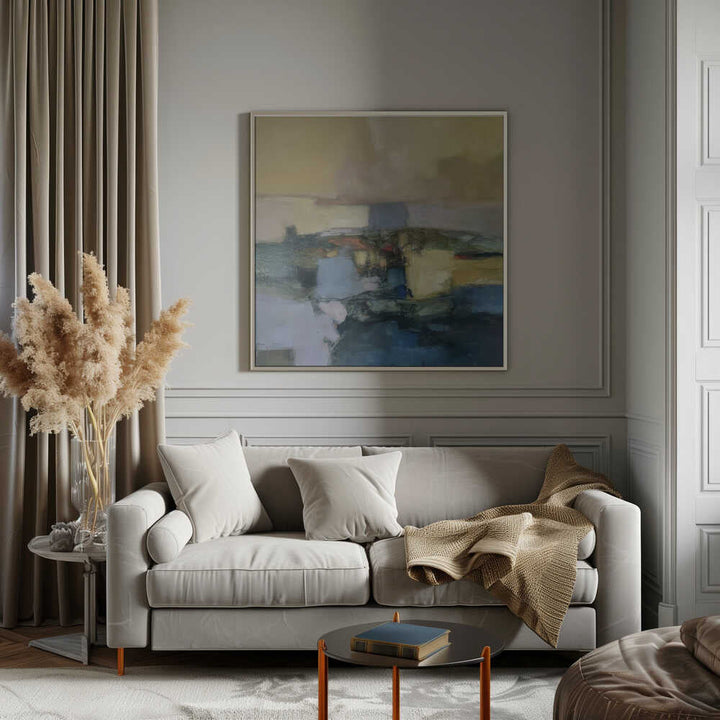 Serene Abstract Landscape - Square Stretched Canvas Poster or Fine Art Print
